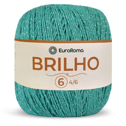 Barbante Euroroma 6 Brilho Prata 400g 4/6 com 406m