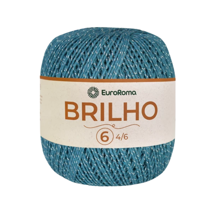 Barbante Euroroma 6 Brilho Prata 400g 4/6 com 406m