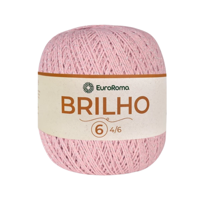 Barbante Euroroma 6 Brilho Prata 400g 4/6 com 406m