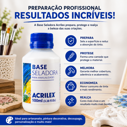 Base Seladora Acrilex 100ml Fundo Preparador para Pintura