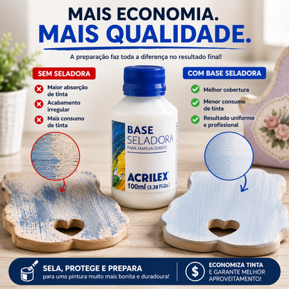 Base Seladora Acrilex 100ml Fundo Preparador para Pintura