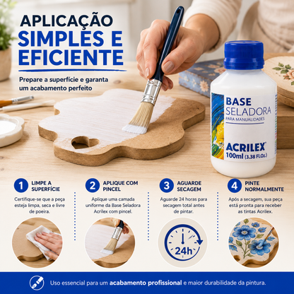 Base Seladora Acrilex 100ml Fundo Preparador para Pintura