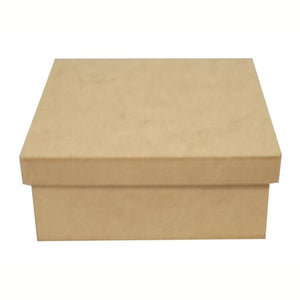 Caixa Tampa de Sapato Quadrada em MDF Baixa Lisa 14x14x5cm