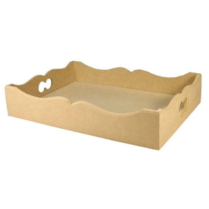 Cesta Ondulada Retangular Média em MDF 6mm 32x22cm