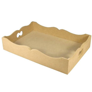 Cesta Ondulada Retangular Média em MDF 6mm 32x22cm