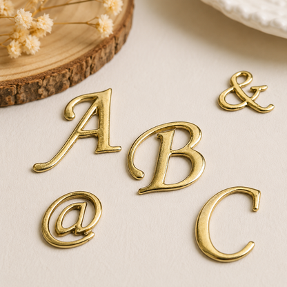 Letras em Metal Dourado 2cm de altura