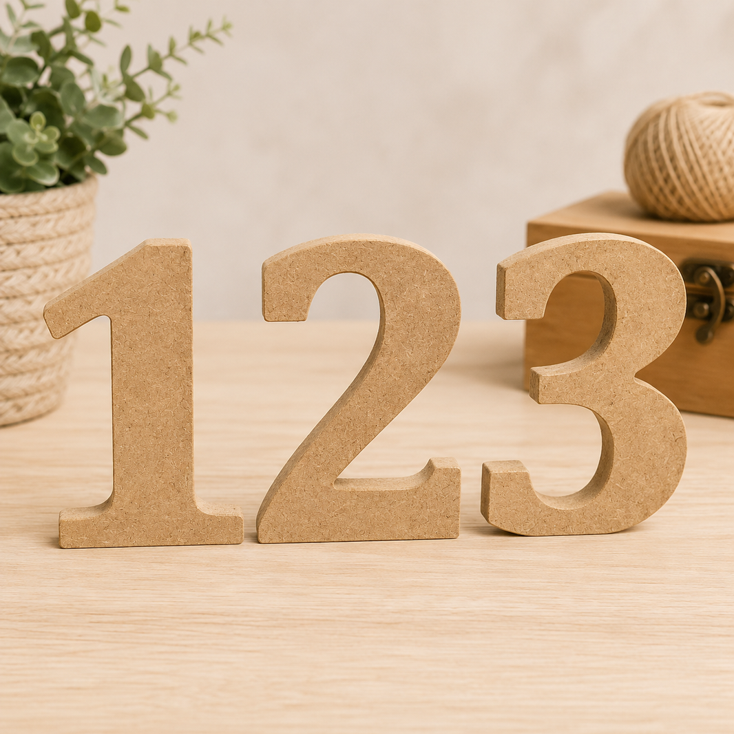 Números em MDF 12cm de Altura e 1,8cm de Espessura
