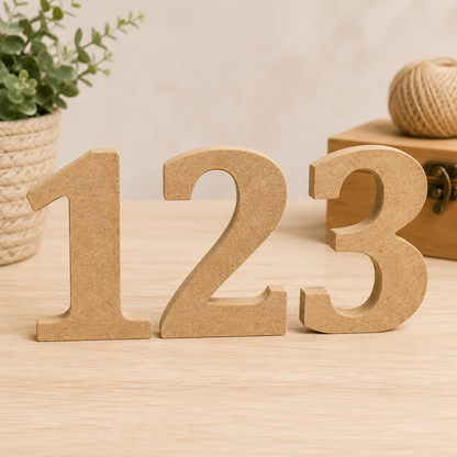 Números em MDF 12cm de Altura e 1,8cm de Espessura