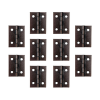 Dobradiça Zincada em Metal Cobre 2,5x2cm Kit com 10 peças
