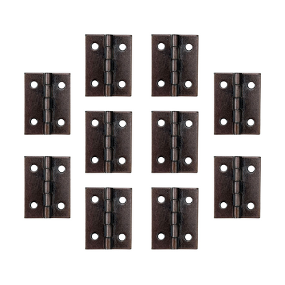Dobradiça Zincada em Metal Cobre 2,5x2cm Kit com 10 peças
