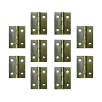 Dobradiça Zincada em Metal Dourado 2,5x2cm Kit com 10 peças
