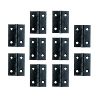 Dobradiça Zincada em Metal Prata Velha 2,5x2cm Kit com 10 peças