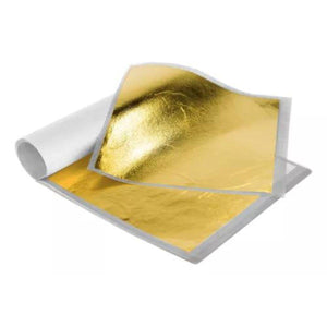 Folhas Metalizadas Ouro Make Mais 14x14cm com 25 Folhas - Palácio da Arte
