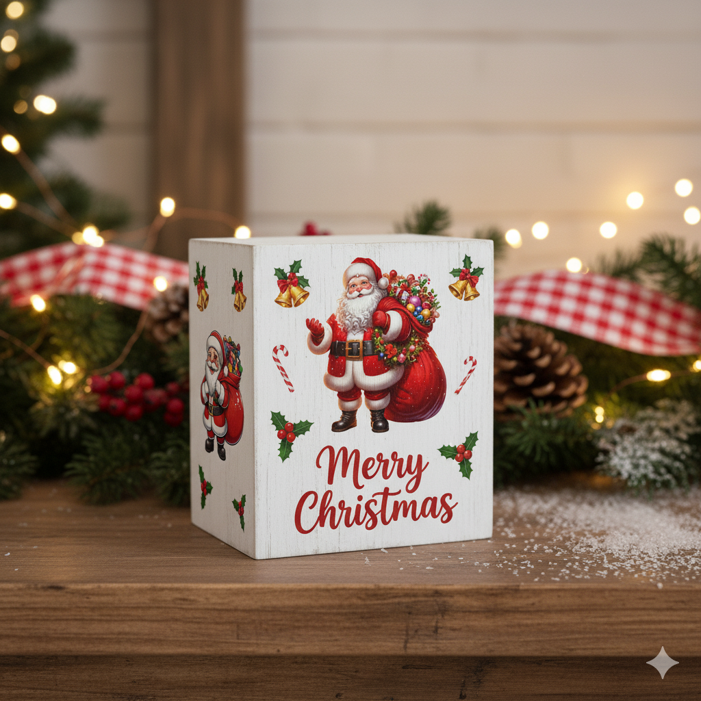 Transfer de Imagem 10x15 TISN-022 Natal Papai Noel e Saco de Presentes