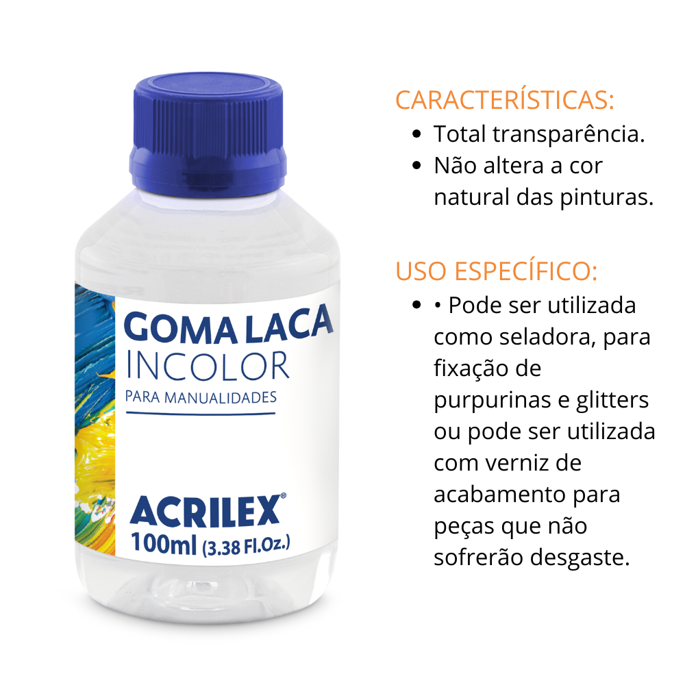 Goma Laca Acrilex Incolor 100ml