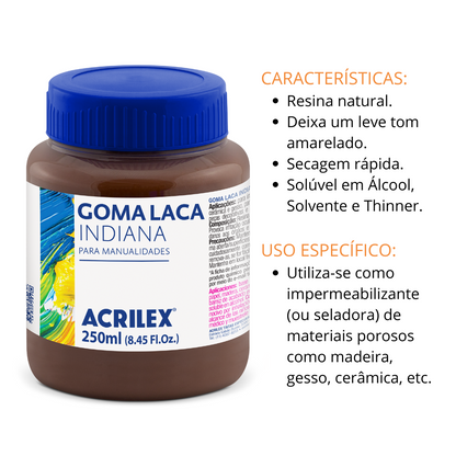 Goma Laca Acrilex Indiana 250ml