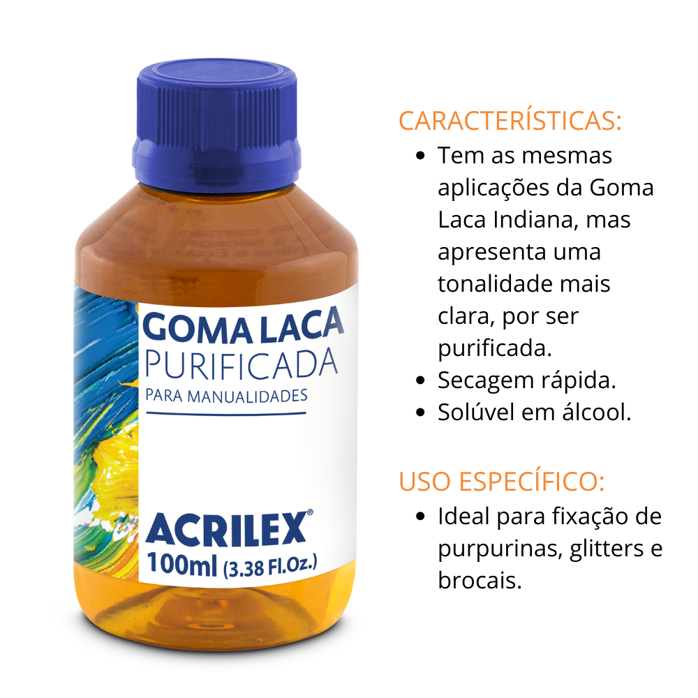 Goma Laca Acrilex Purificada 100ml