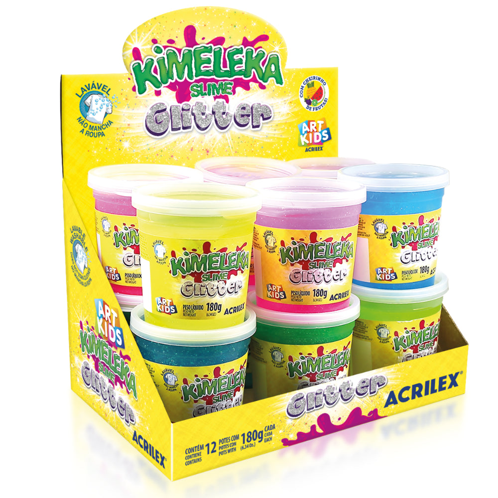 Kimeleka Slime Acrilex 180g Art Kids Glitter