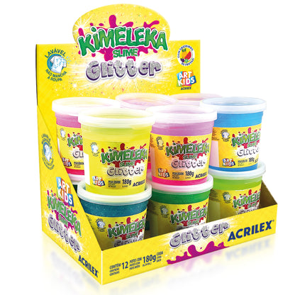 Kimeleka Slime Acrilex 180g Art Kids Glitter