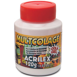 Multcolage Cola Gel Decoupage Acrilex 120g - Palácio da Arte
