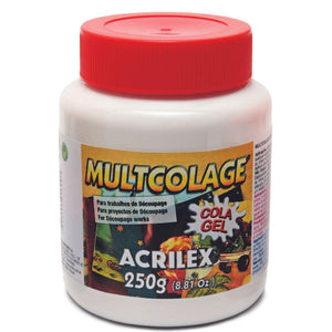 Multcolage Cola Gel Decoupage Acrilex 250g - Palácio da Arte
