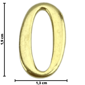Números em Metal Dourado 1,9x1,3cm