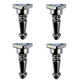 Pezinho Torneado Coluna em Metal Niquel G 3x1,7cm Kit com 4 peças