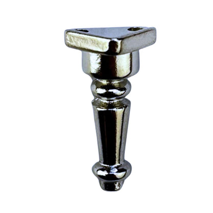 Pezinho Torneado Coluna em Metal Niquel G 3x1,7cm Kit com 4 peças