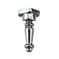 Pezinho Torneado Coluna em Metal Niquel G 3x1,7cm Kit com 4 peças