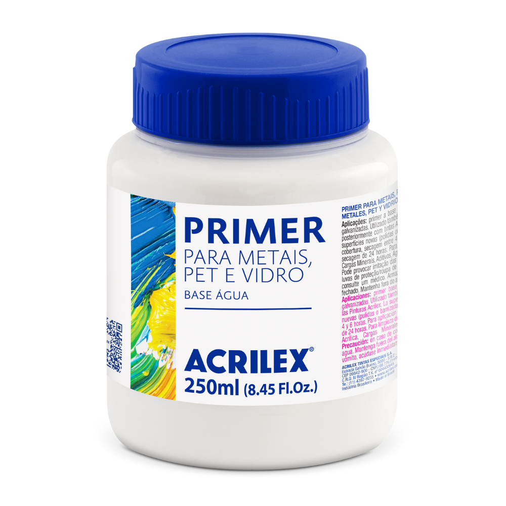 Primer Acrilex Branco para Metais Pet e Vidro 250ml