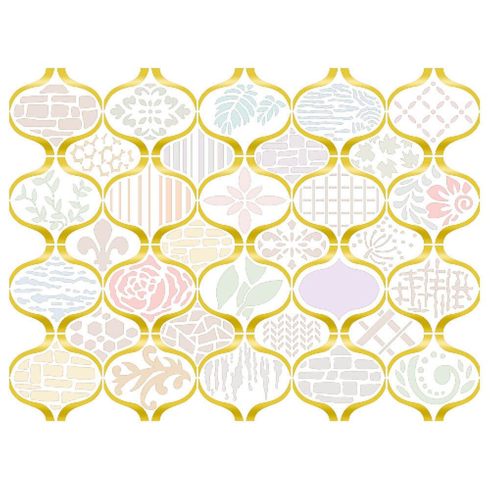 Stencil Litoarte 25x20 STR-258 Mix Mídia Estamparia