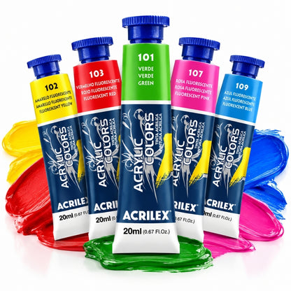 Tinta Acrylic Colors Acrilex 20ml Tinta Acrílica para Telas