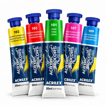Tinta Acrylic Colors Acrilex 20ml Tinta Acrílica para Telas