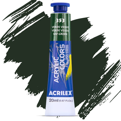Tinta Acrylic Colors Acrilex 20ml Tinta Acrílica para Telas