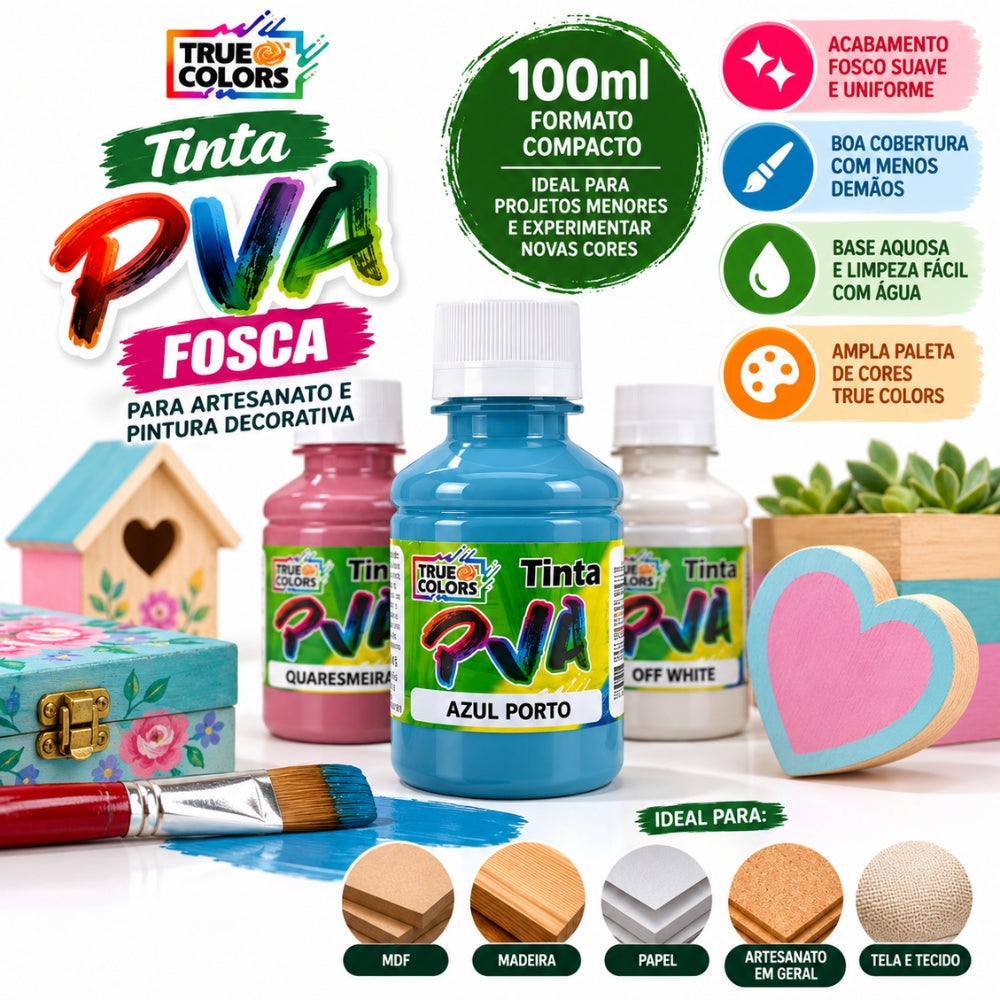 Tinta PVA Fosca True Colors 100ml