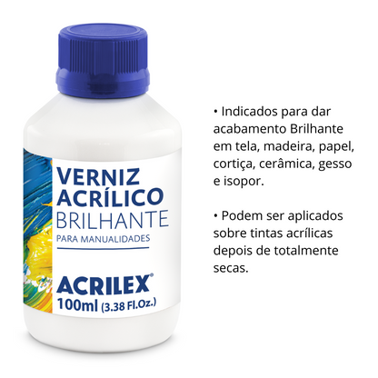Verniz Acrílico Brilhante Acrilex 100ml