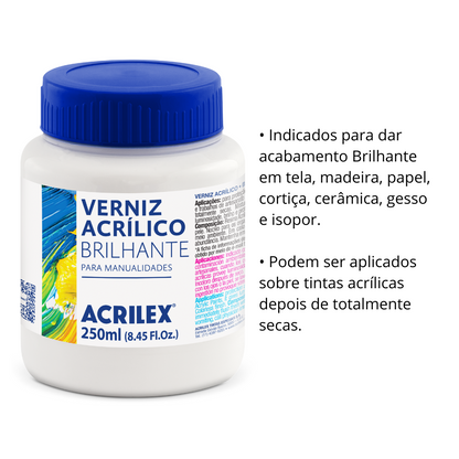Verniz Acrílico Brilhante Acrilex 250ml