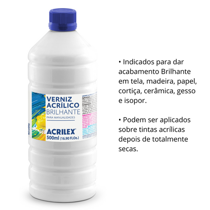 Verniz Acrílico Brilhante Acrilex 500ml