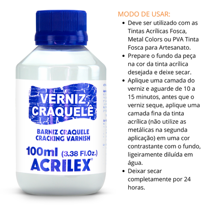 Verniz Craquelê Acrilex 100ml