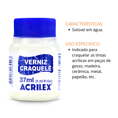 Verniz Craquelê Acrilex 37ml