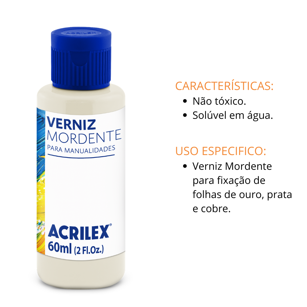 Verniz Mordente Acrilex 60ml Realce de Veios e Envelhecido
