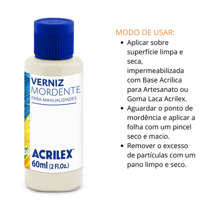 Verniz Mordente Acrilex 60ml Realce de Veios e Envelhecido