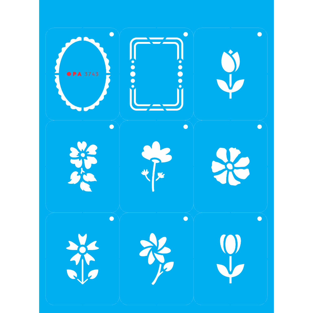 Stencil OPA 15x20 3743 Chaveirinho Florezinhas I