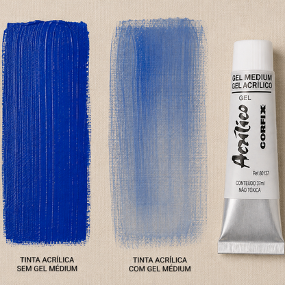 Gel Médium Acrílico Corfix 37ml | Auxiliar para Pintura