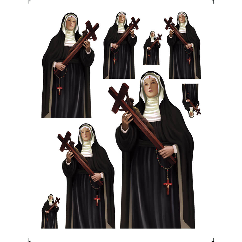 Transfer de Imagem Litoarte 9,8x7,5cm TI-035 Santa Rita de Cássia