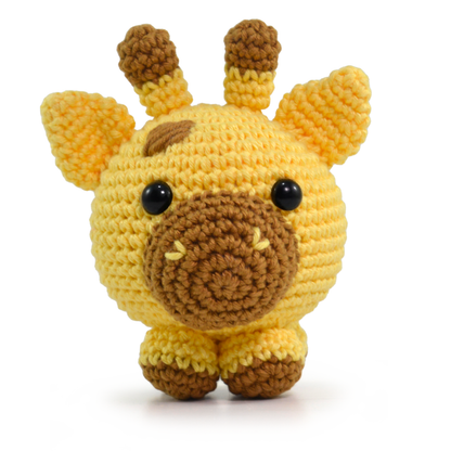 Kit Meu Primeiro Amigurumi Bicho Bola 2 Cor 03 Girafa Mel
