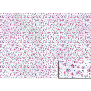 Papel Seda Litoarte PSL-031 Mini Flores com Borboletas 67,5x46cm