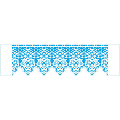 Stencil Litoarte 42x11cm STAG-034 Barrado Rendado