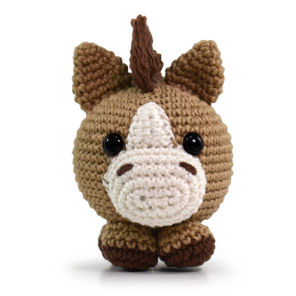 Kit Meu Primeiro Amigurumi Bicho Bola 2 Cor 01 Cavalo Tom