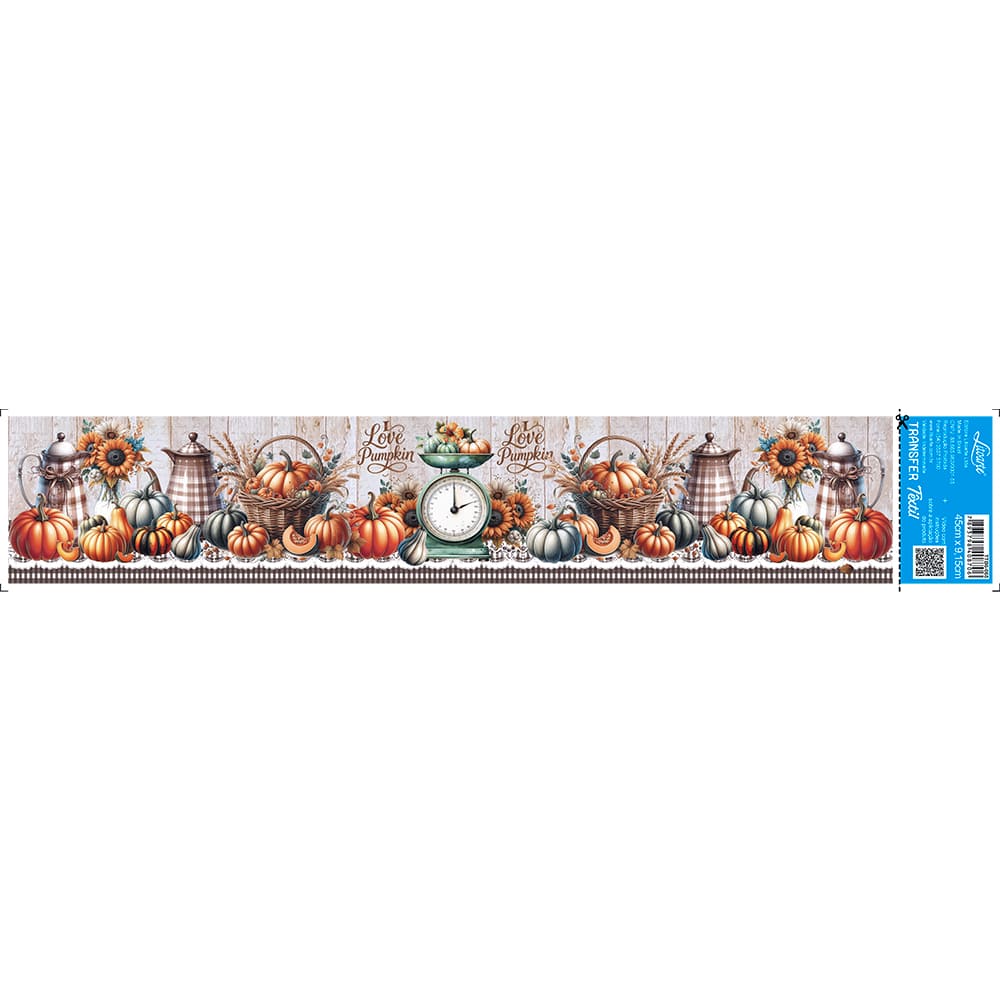 Transfer Têxtil 45x9,5cm TTB6-065 Barra I Love Pumpkins